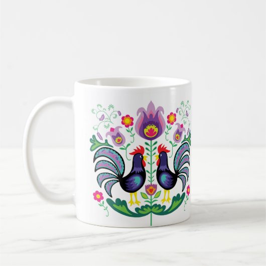 Polish Folk Art Wycinanki Mug (Gauche)