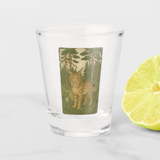 Polish Lynx Forest Folk Art Shot Glas
