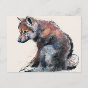 Polish Wolf Pup 2001 Briefkaart