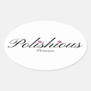 Polishious Princess Oval Stickers, Glossy Ovale Sticker