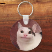 Polite Cat Meme Sleutelhanger (Achterkant)