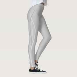 Polite Gray Minimal Swating Lines Grafisch Leggings
