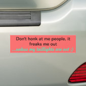 Polite Honking Bumpersticker (Op auto)