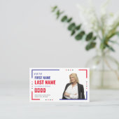 Political Candidate Election Campaign Personalized Visitekaartje (Staand voorkant)