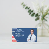 Political Custom Election Campaign Blue Candidate Visitekaartje (Staand voorkant)