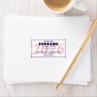 Political Election Custom Campaign Candidate Name Etiket