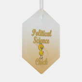Political Science Chick Glas Ornament (Voorkant Rechts)