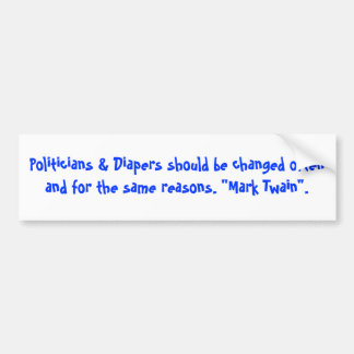 Politici en diapers Bumpersticker