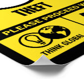 Politici waarschuwen Poster (Hoek)