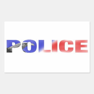 Politie 2 rechthoekige sticker