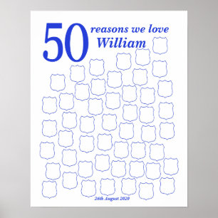 Politie 50e Verjaardag Gastboek Poster