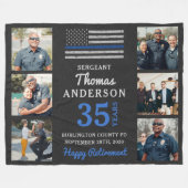 Politie Aflossing 6 Fotowetshandhavingsfunctionari Fleece Deken (Voorkant (Horizontaal))