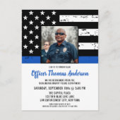 Politie Aflossing Aangepaste foto-rechtshandhaving Uitnodiging Briefkaart (Voorkant)