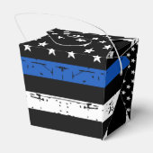 Politie Afstuderen Handhaving in blauwe lijn F Bedankdoosjes (Achterkant)