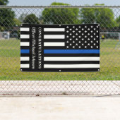 Politie Afstuderen personaliseert thin Blue Line P Spandoek (Insitu)