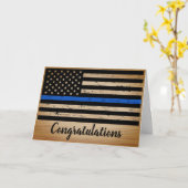 Politie Afstuderen Robuust Thin Blue Line Kaart (Gele Bloem)