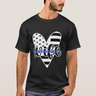 Politie Amerikaanse vlag Trotse Politieagent Blauw T-shirt