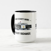 politie auto aangepaste naam mok (Voorkant links)