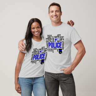Politie beschrijvende woorden T-shirt