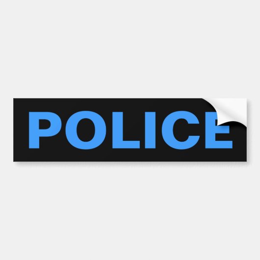 POLITIE - blauw Logo Embleem Bumpersticker (Voorkant)