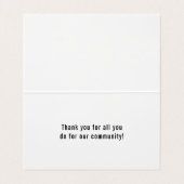 Politie Blauwe lijn Amerikaanse vlag Dank u Busine Visitekaartjes (Binnenkant ongevouwen)