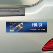 politie bumpersticker (Op auto)