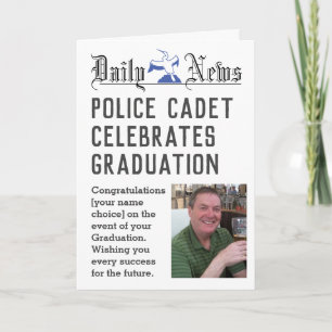 Politie Cadet Afstuderen Kaart te personaliseren