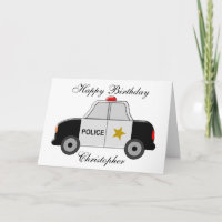Politie Car Just Add Name Birthday