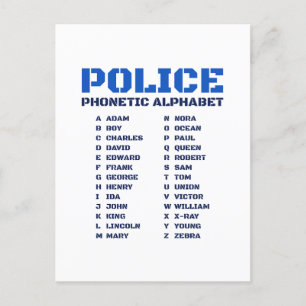 Politie Communicatie Tool - A tot Z Alfabet Briefkaart