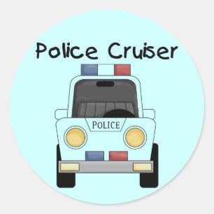 Politie Cruiser Tshirts en geschenken Ronde Sticker