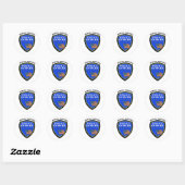 Politie die trots bedient ronde sticker (Vel)