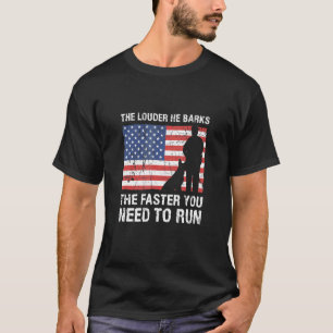 Politie Dog American Flag Officer Dogs Gsd America T-shirt