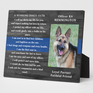 Politie Dog Oath Officer Handler Police K9 Foto Fotoplaat