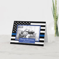 Politie Dunne Blauwe Lijn Amerikaanse Vlag Fotokaa