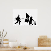 Politie en oma poster (Keuken)