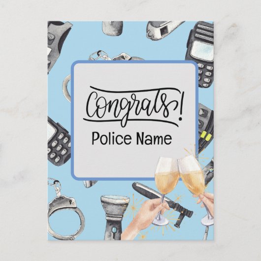 Politie Felicitaties  Briefkaart (Voorkant)