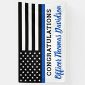 Politie feliciteert Afstuderen Thin Blue Line Spandoek (Verticaal)