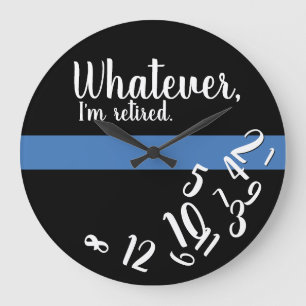 Politie Fungerend pensioen Thin Blue Line Grote Klok
