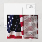 Politie Gebed Zwarte Print Briefkaart (Voorkant / Achterkant)