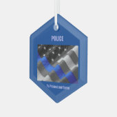 politie glas ornament (Voorkant links)