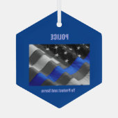 politie glas ornament (Achterkant)