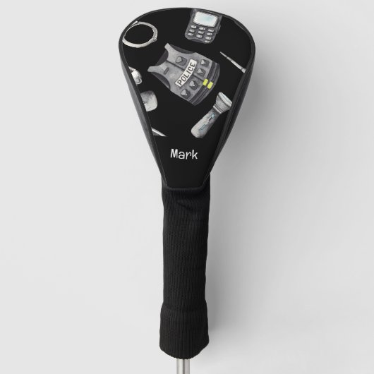 Politie golfer golfheadcover (Voorkant)