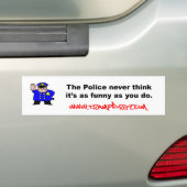 politie_grappig bumpersticker (Op auto)