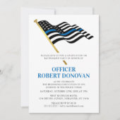 Politie Handhaving Dunne Blauwe Lijn Kaart (Voorkant)