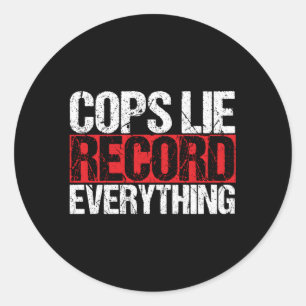 Politie houdt van alles registreren Activist Polit Ronde Sticker