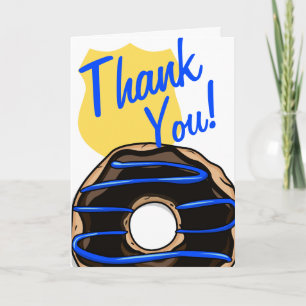 Politie-Humor Thin Blue Line Doughnut Bedankkaart