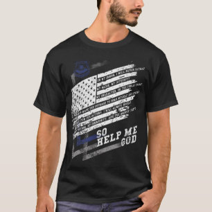 Politie in Amerika politieondersteuning politie ge T-shirt