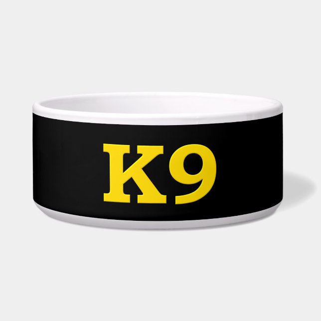 Politie K9 - Thin Blue Line Bowl Voerbakje (Voorkant)