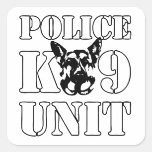 Politie-K-9-eenheid Vierkante Sticker