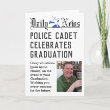 Politie Kadet Afstudeerkaart om te Personalizen